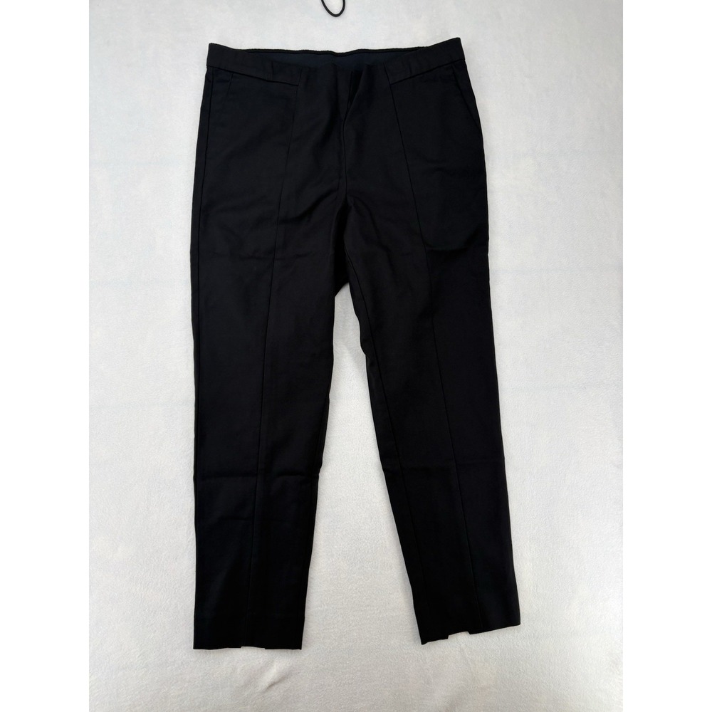 J. Jill Slim Ankle Pants Black Flat Front Solid Regular Women's Size 16 NWT